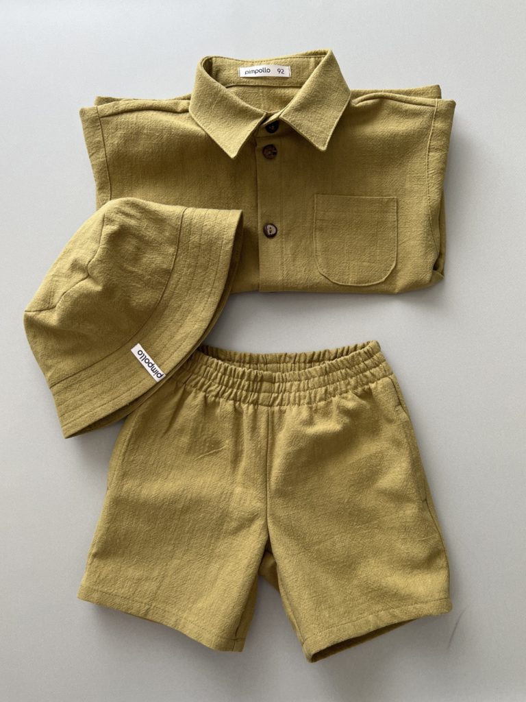 Комплект из крапивы горчичный